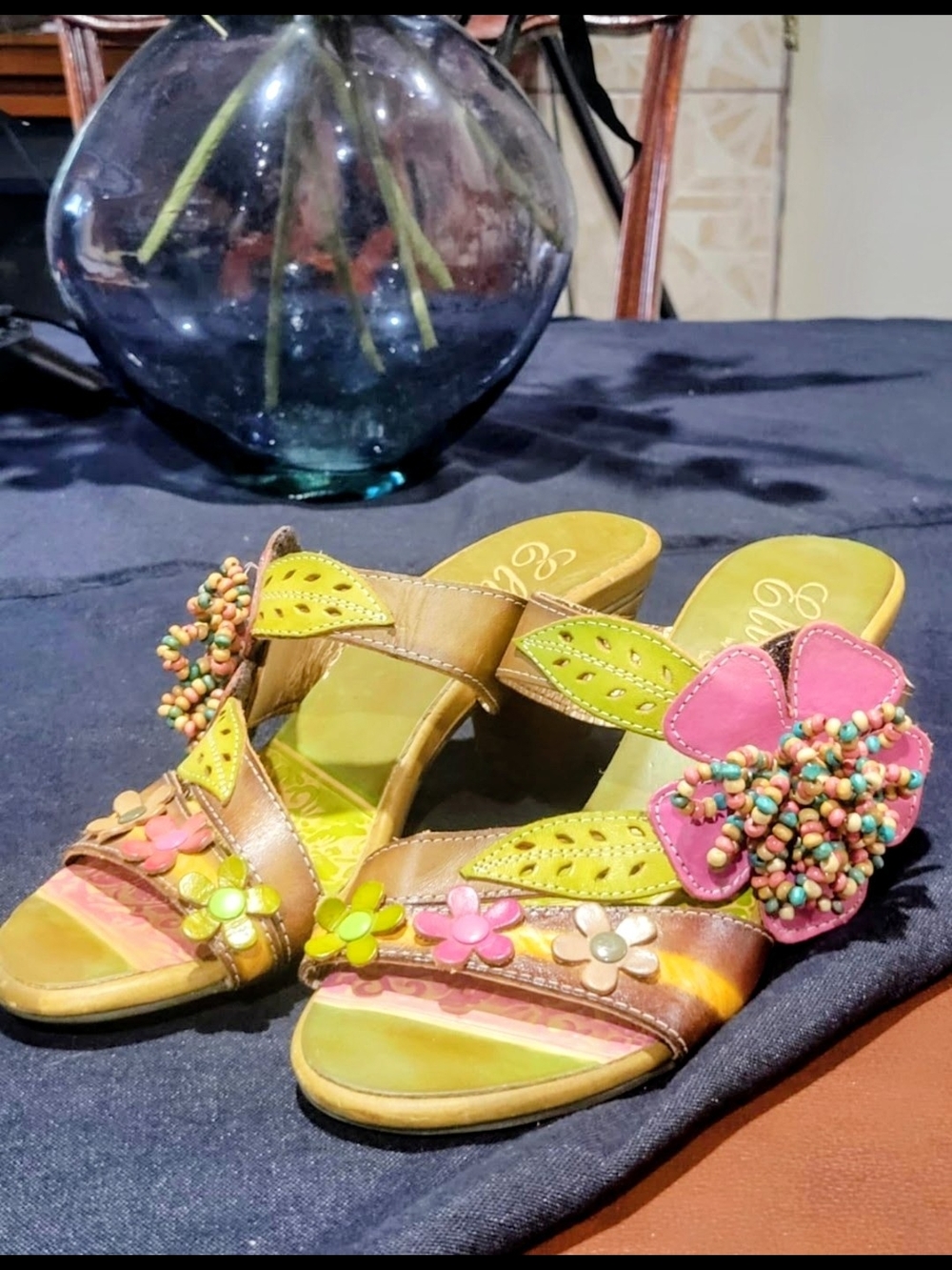 Elite by Corkys Naples Multicolor Slidein heel size 7